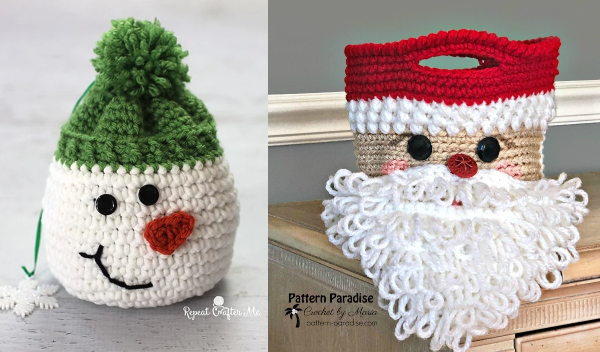 Christmas Gift Bag Free Crochet Patterns