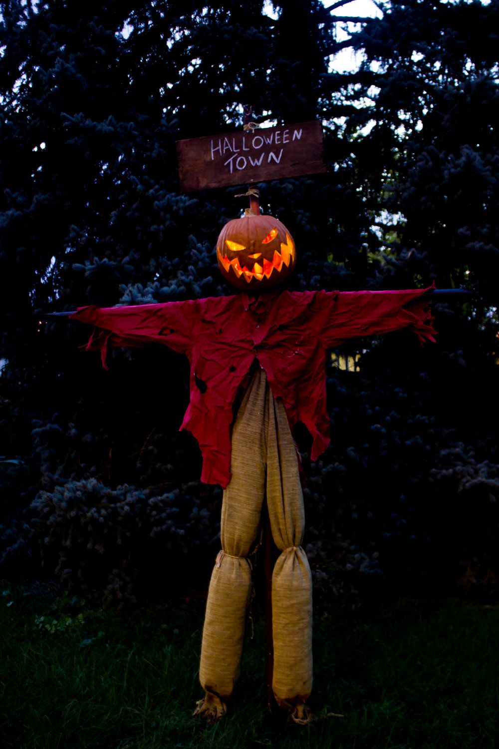 Nightmare Before Christmas Inspired Pumpkin King Scarecrow