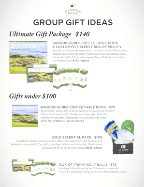 Fillable Online GROUP GIFT IDEAS Fax Email Print - pdfFiller