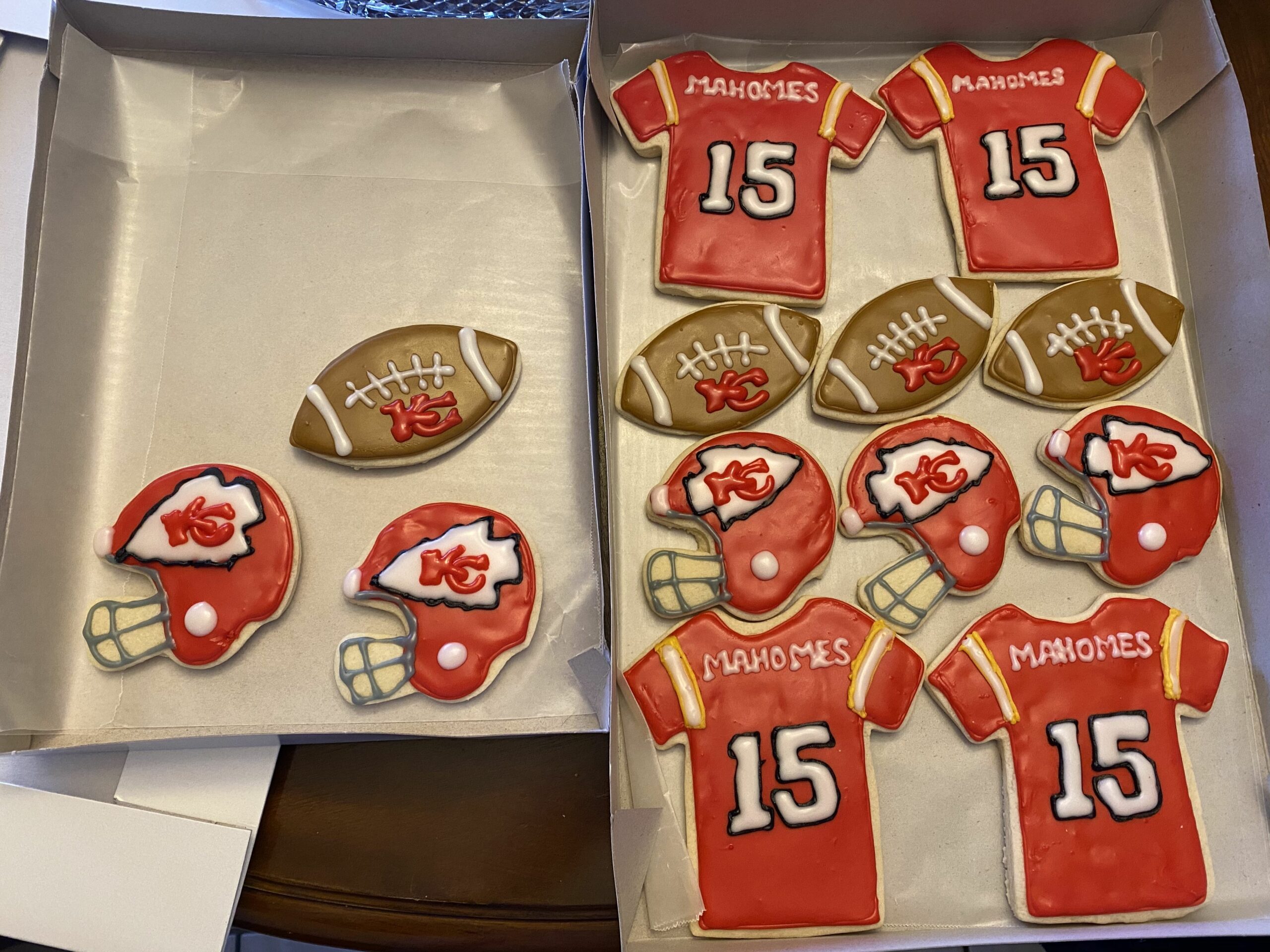 Kansas City chiefs sugar cookies by Veronica Arreola