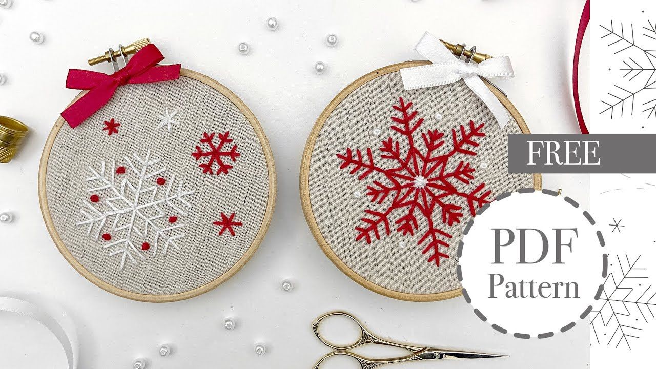 Christmas hand embroidery design