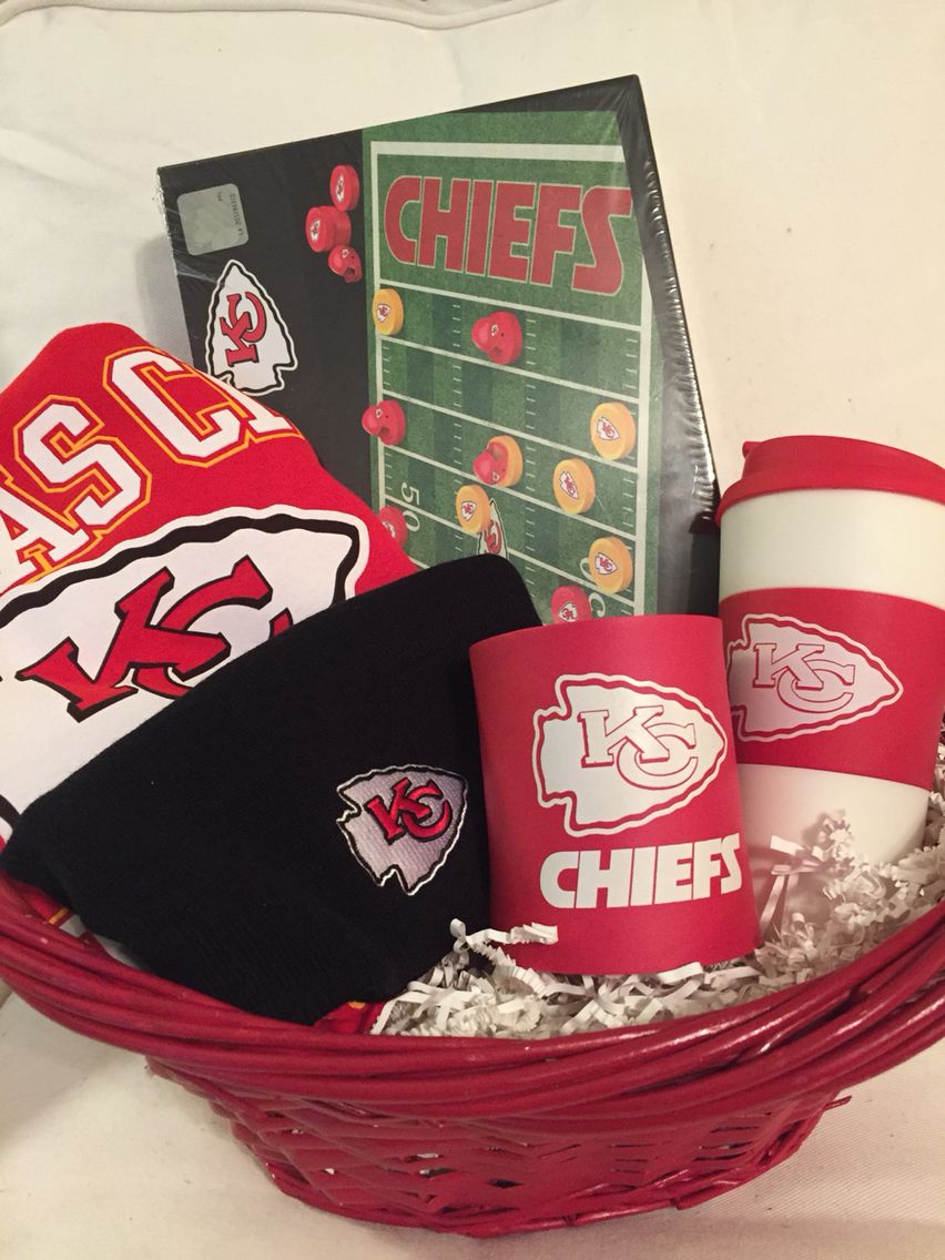 Kansas City Chiefs gift basket. | Raffle basket, Chief gift, City gifts