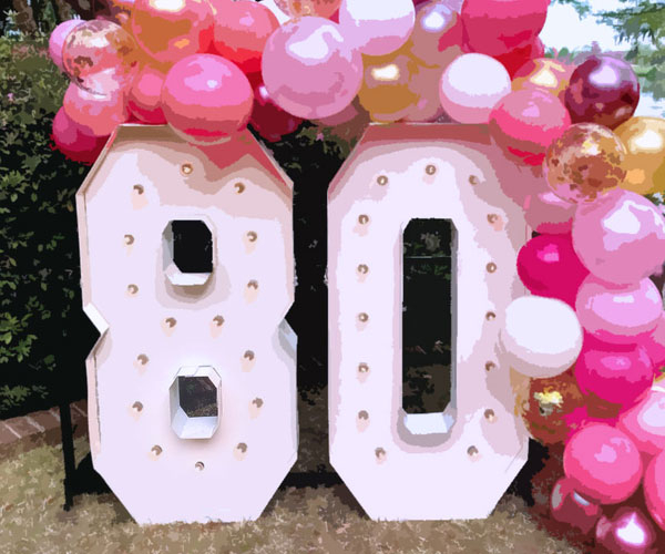 80th Birthday Decoration Ideas For Mom | Shelly Lighting