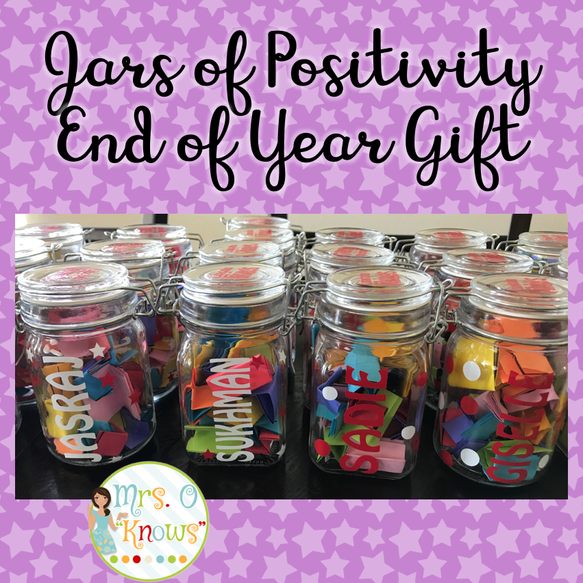 Jars of Positivity End of Year Gift - Mrs. O Knows