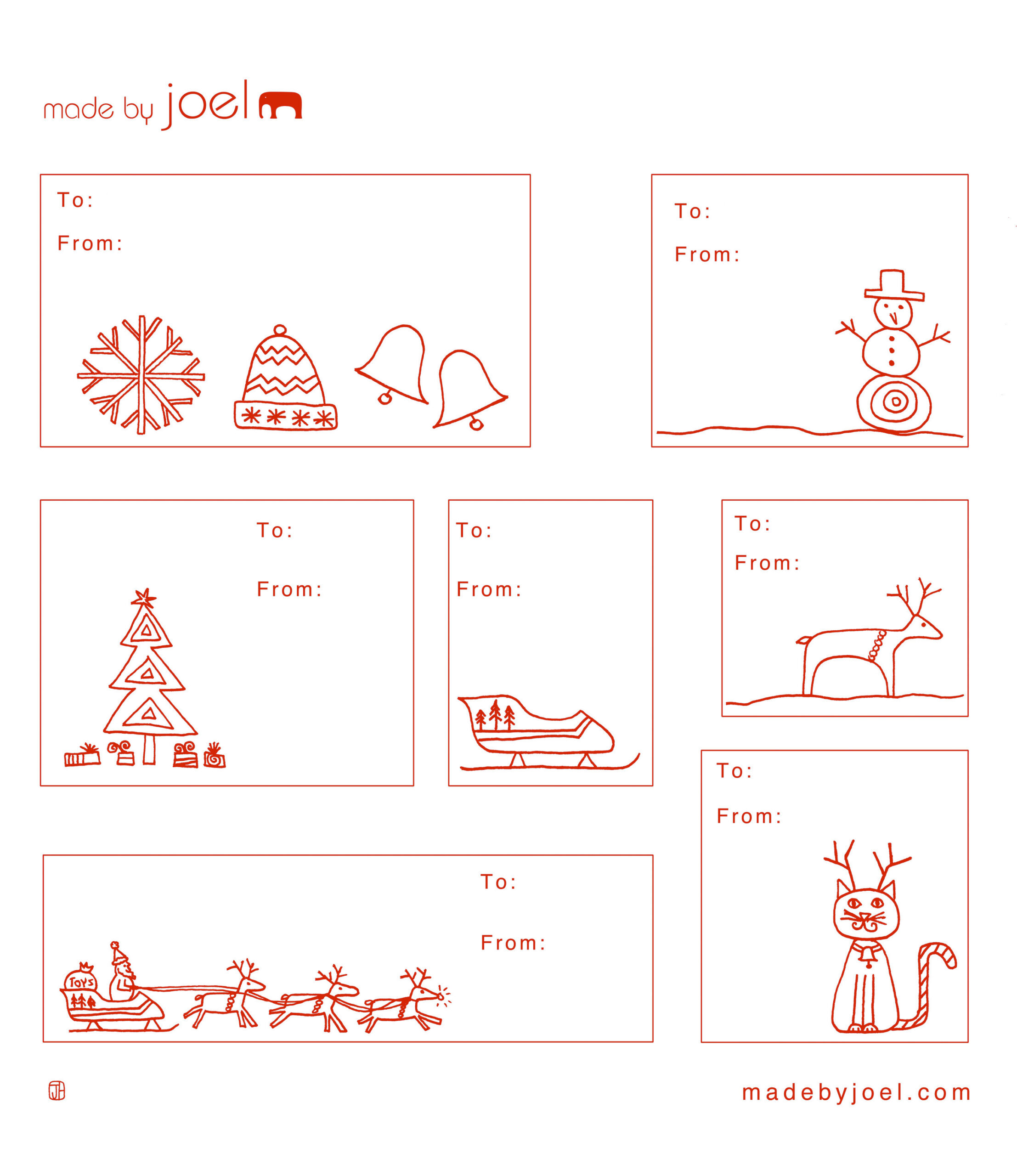 Holiday Gift Tag Templates