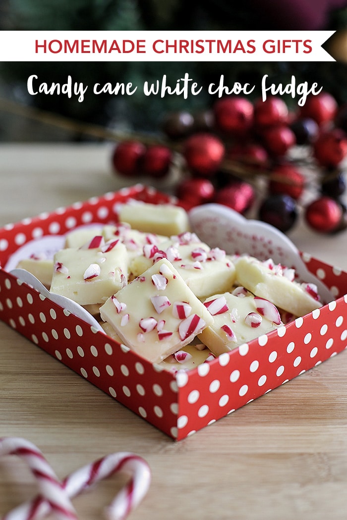 Candy Cane White Chocolate Fudge