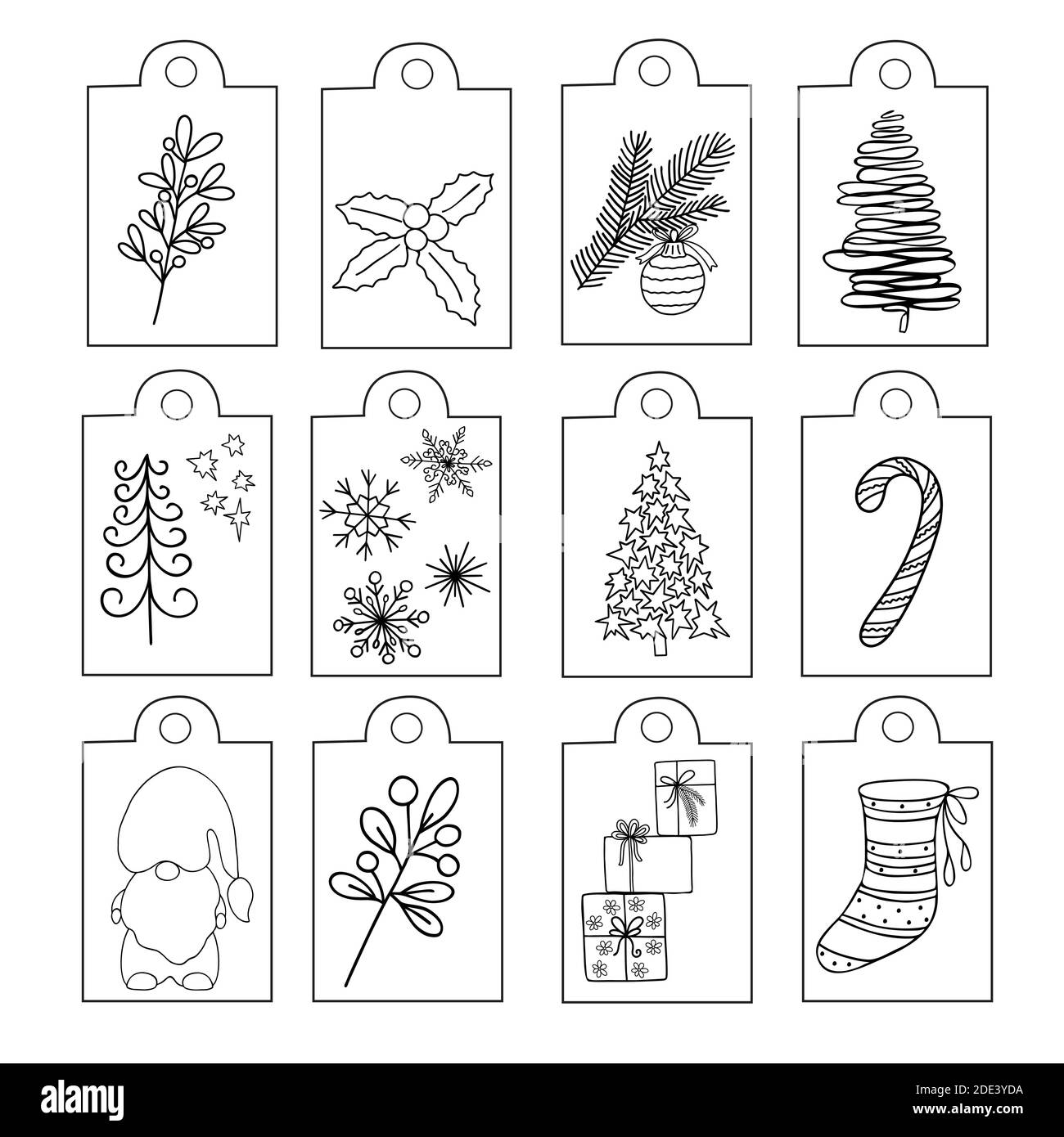 Hand Drawn Holiday Gift Tags