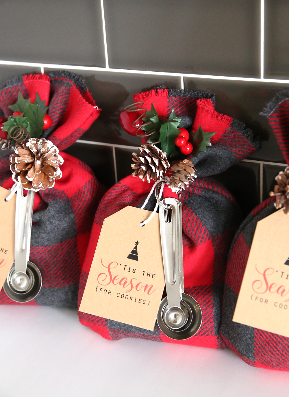 Cookie mix gift sack | easy DIY Christmas gift idea