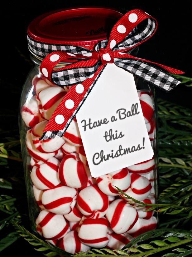 A jar filled with candy canes