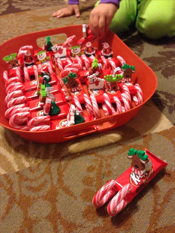 Mini candy sleighs for classroom stocking stuffers