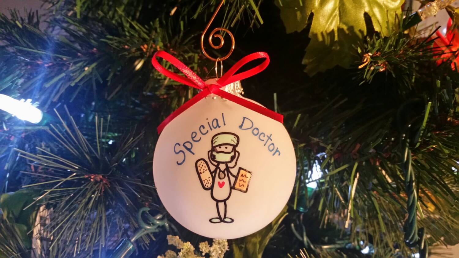 Personalized Christmas Ornament Gift for Doctors