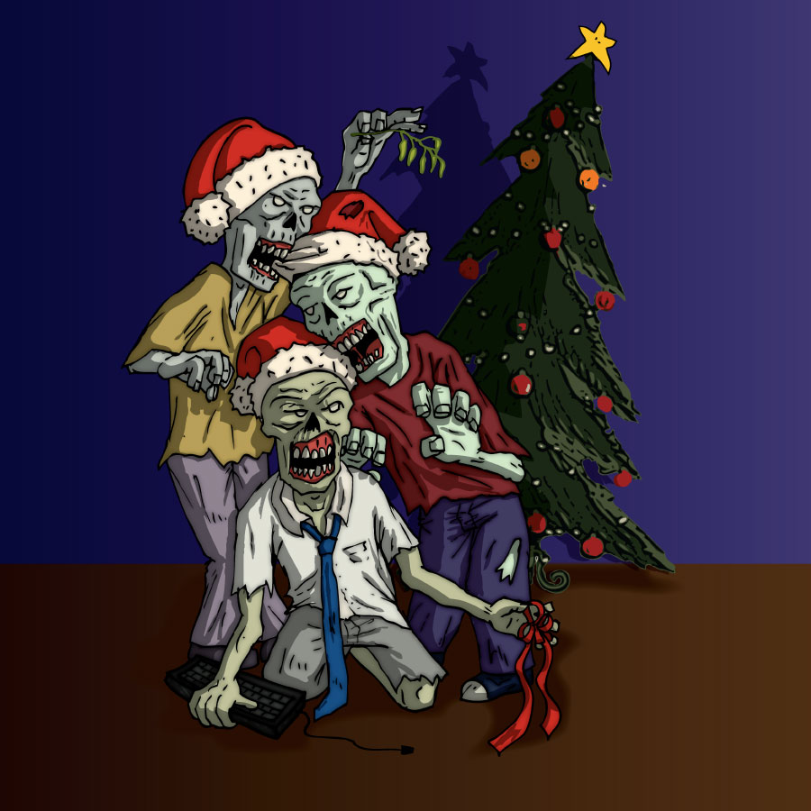 Zombie-Themed Christmas Cards